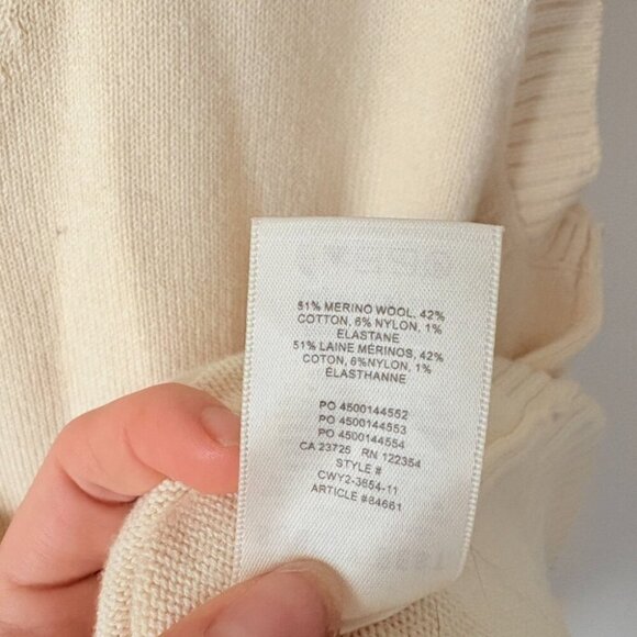 Aritzia Sunday Best Winston Wool Sweater Vest Whipped Cream Size Medium - Picture 7 of 7